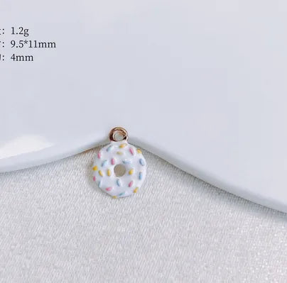 2 PCS/Package 17.5*7mm 18*8mm Hole 3~3.9mm Hole 4~4.9mm Alloy Ice Cream Macarons Pendant