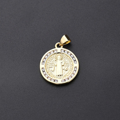 2 PCS/Package 21x12mm 21x18mm 29.5x18mm 5x3.5mm 7x4.5mm Copper Zircon Gold Plated Portrait Polished Pendant