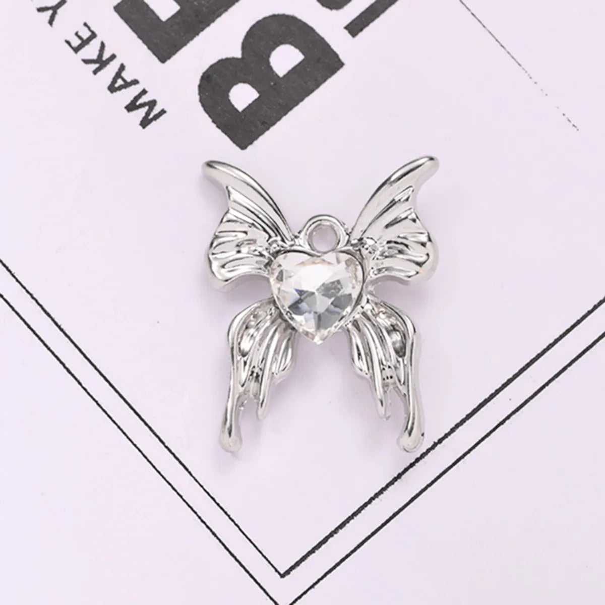 2 PCS/Package 3.5*3.5cm Alloy Bow Knot Pendant