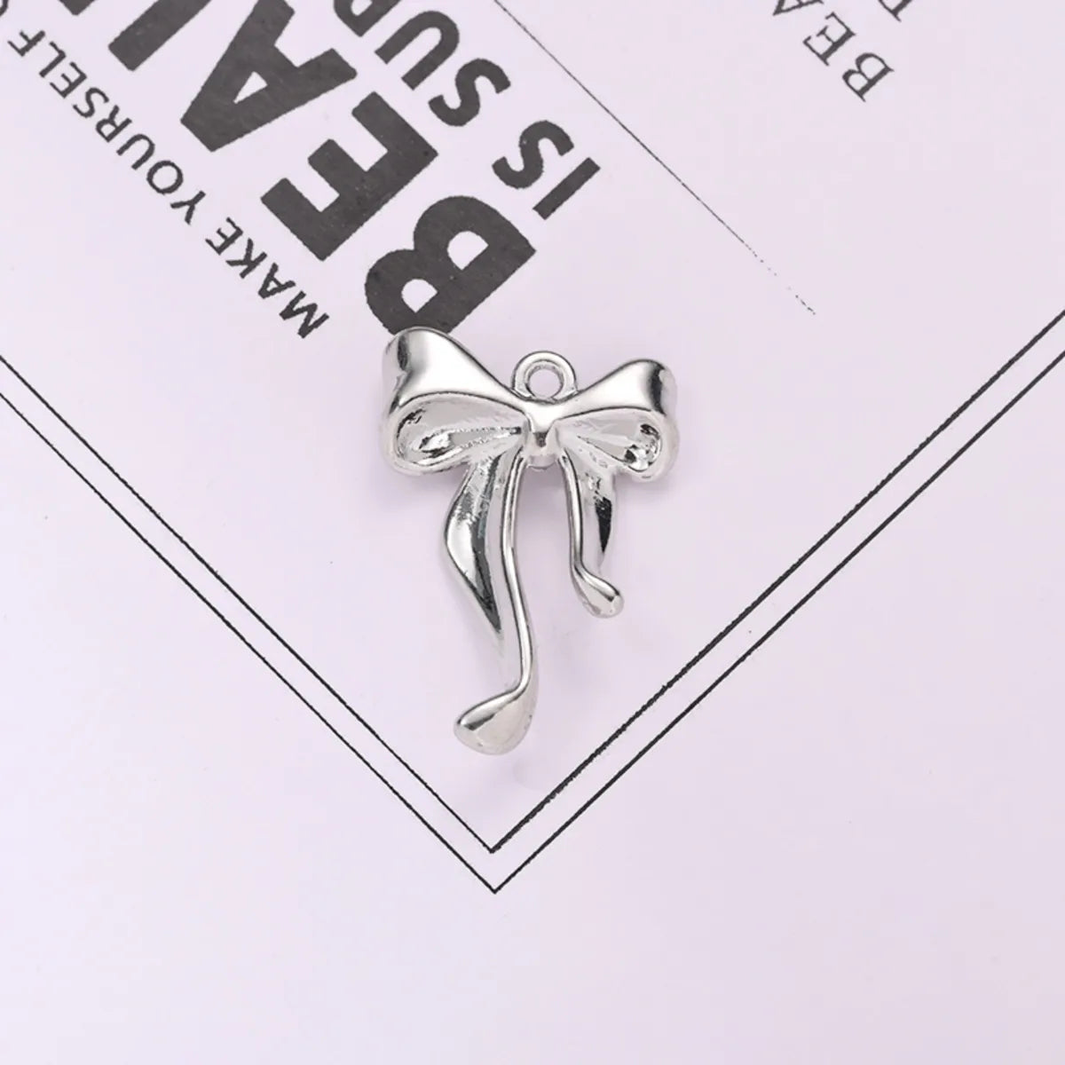 2 PCS/Package 3.5*3.5cm Alloy Bow Knot Pendant