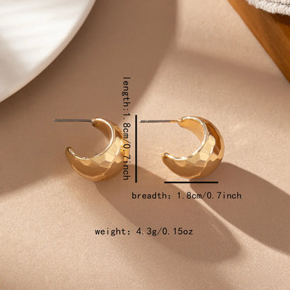 2 Pieces Cute Classic Style Commute Solid Color Plating Alloy 14K Gold Plated Ear Studs