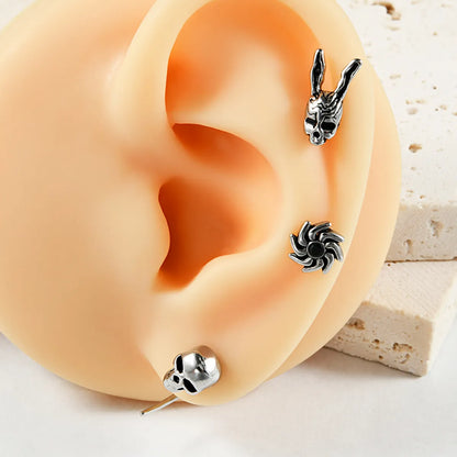 1 Piece Ear Cartilage Rings & Studs Punk Cool Style Solid Color 304 Stainless Steel Plating Inlay Zircon 18K Gold Plated Ear Cartilage Rings & Studs