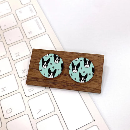 2 Pieces Original Design Cute Modern Style Animal Printing Arylic Ear Studs