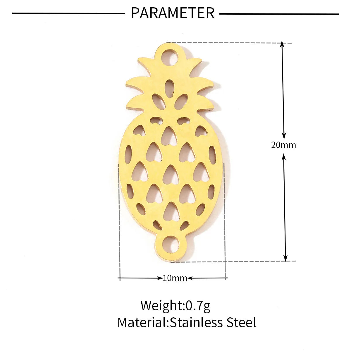 20 PCS/Package 12*17mm 13 * 23mm 15*17mm 201 Stainless Steel 18K Gold Plated Map Heart Shape Life Tree Polished Pendant