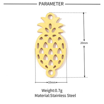 20 PCS/Package 12*17mm 13 * 23mm 15*17mm 201 Stainless Steel 18K Gold Plated Map Heart Shape Life Tree Polished Pendant