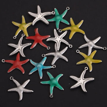 20 PCS/Package 12mm 20mm 304 Stainless Steel Starfish Pendant