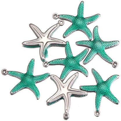 20 PCS/Package 12mm 20mm 304 Stainless Steel Starfish Pendant