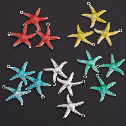 20 PCS/Package 12mm 20mm 304 Stainless Steel Starfish Pendant