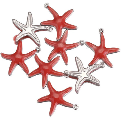 20 PCS/Package 12mm 20mm 304 Stainless Steel Starfish Pendant