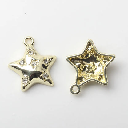 20 PCS/Package 16 * 18 Mm Alloy Artificial Pearls Star Pendant