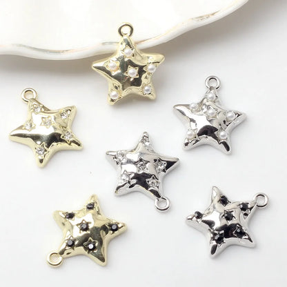 20 PCS/Package 16 * 18 Mm Alloy Artificial Pearls Star Pendant