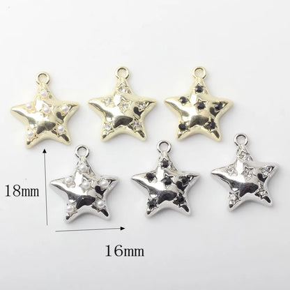 20 PCS/Package 16 * 18 Mm Alloy Artificial Pearls Star Pendant