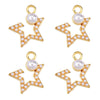 20 PCS/Package 17*27mm 19*32mm 22*35mm Alloy Pearl Zircon Cross Bow Knot Ginkgo Leaf Polished Pendant