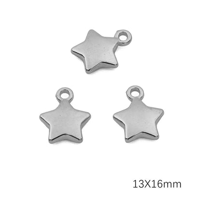 20 PCS/Package 304 Stainless Steel Solid Color Pendant