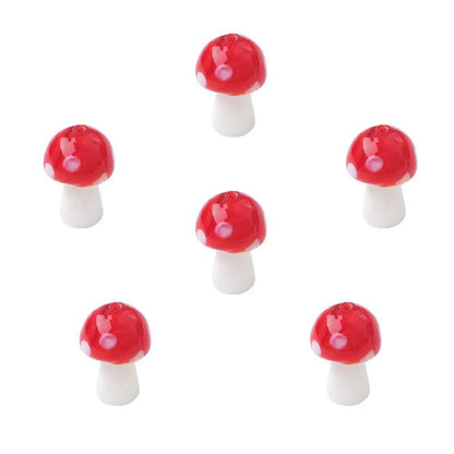 20 PCS/Package 5 PCS/Package 10*12mm 12*17mm Glass Mushroom Beads