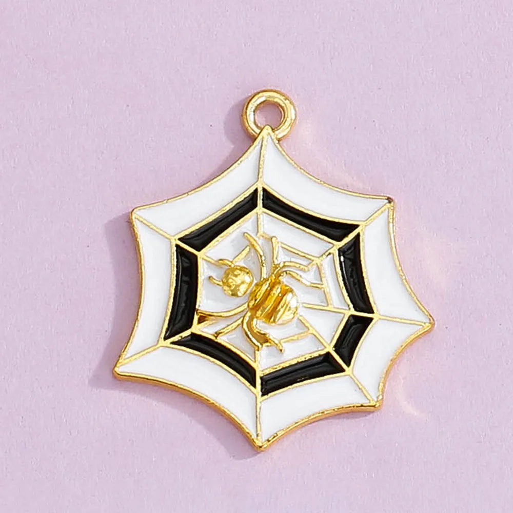 20 PCS/Package Alloy Pumpkin Spider Web Pendant