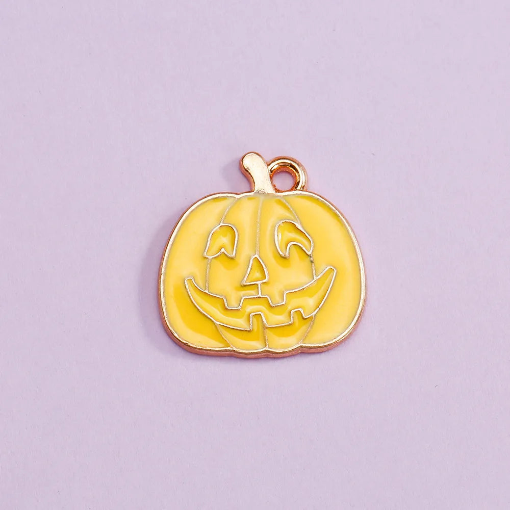 20 PCS/Package Alloy Pumpkin Spider Web Pendant