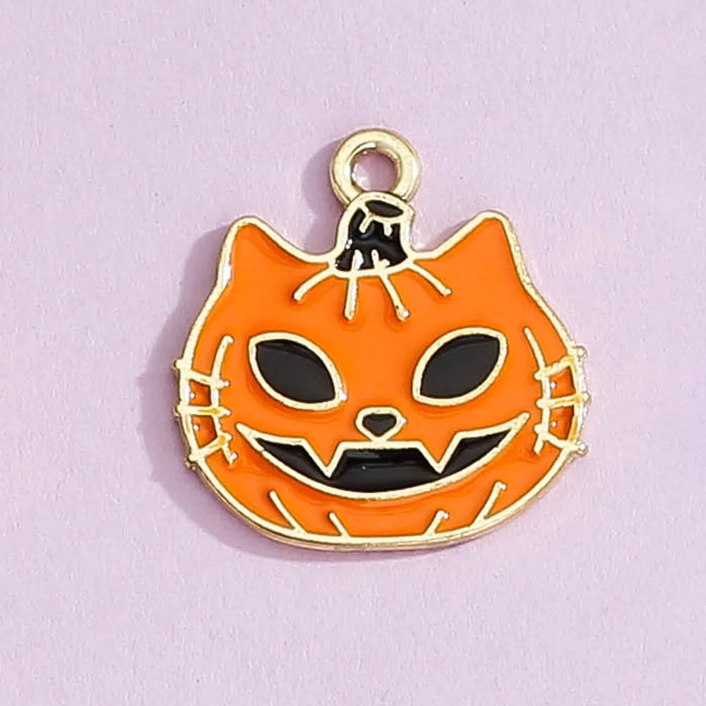 20 PCS/Package Alloy Pumpkin Spider Web Pendant