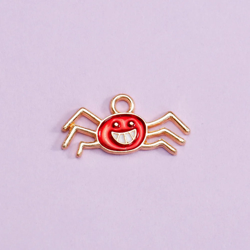 20 PCS/Package Alloy Pumpkin Spider Web Pendant