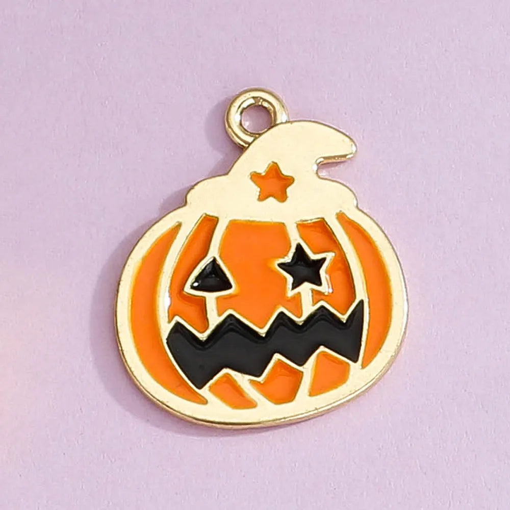 20 PCS/Package Alloy Pumpkin Spider Web Pendant