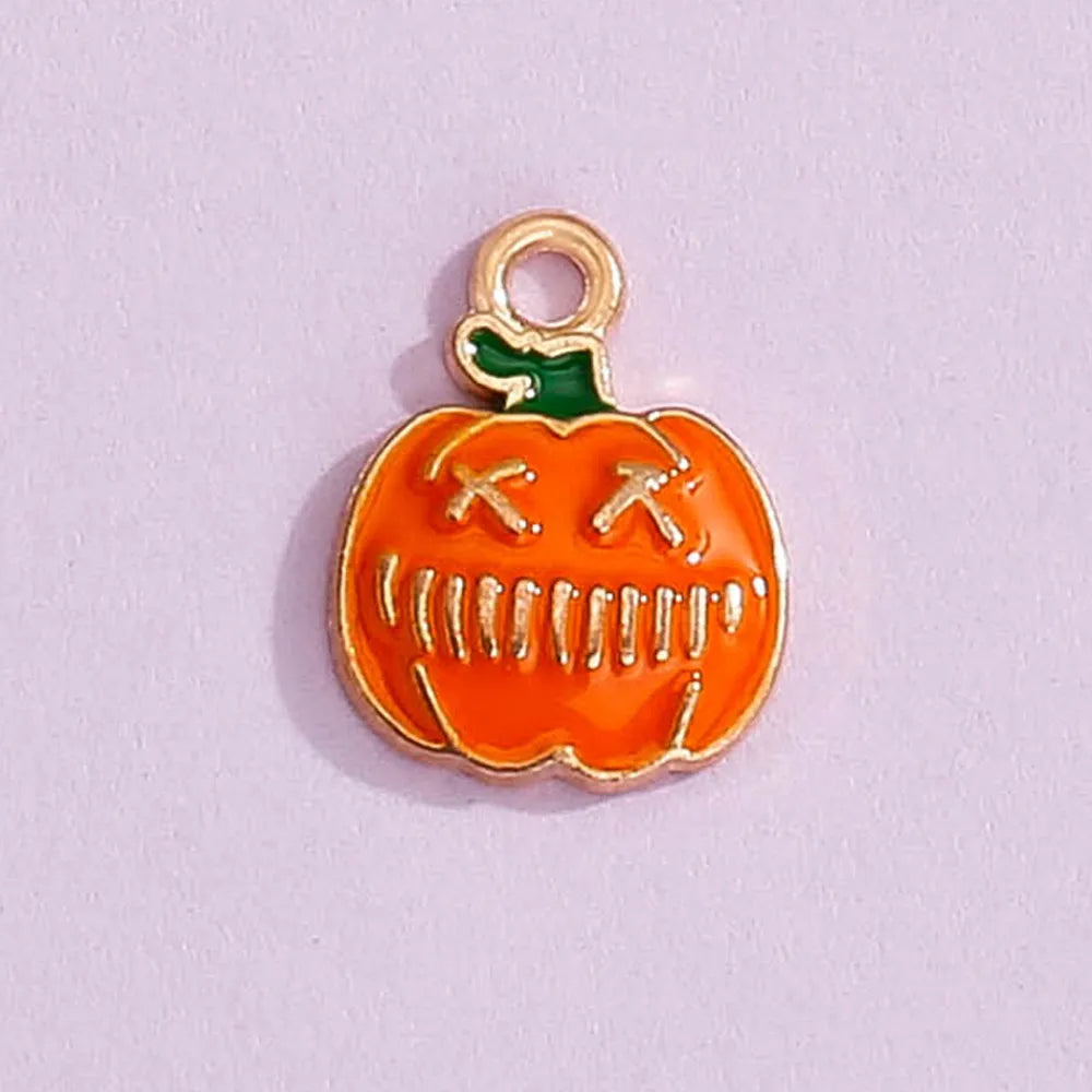 20 PCS/Package Alloy Pumpkin Spider Web Pendant