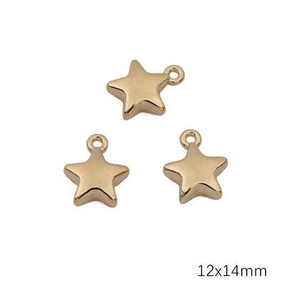 20 Pcs/Package Simple Style Star Heart Shape Shell Bbc Jewelry Accessories