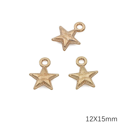 20 Pcs/Package Simple Style Star Heart Shape Shell Bbc Jewelry Accessories