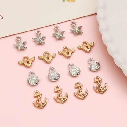 20 Pcs/Package Simple Style Star Heart Shape Shell Bbc Jewelry Accessories