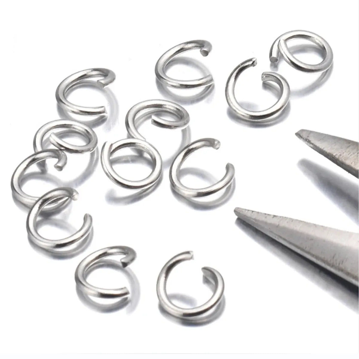 200 Pieces Per Pack 0.5*2.5 0.5 * 3mm 0.6 * 3mm Stainless Steel Round Polished Broken Ring