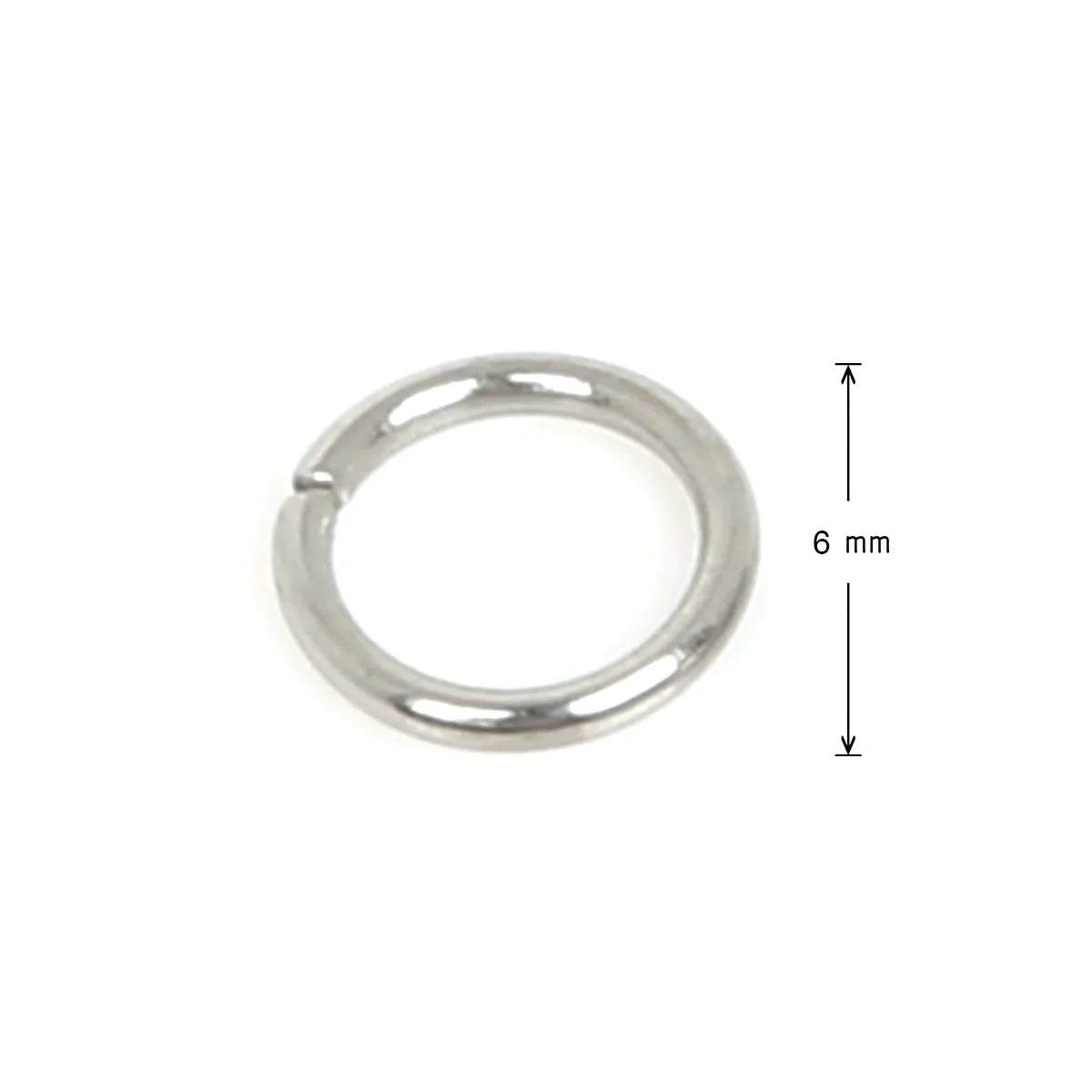 200 Pieces Per Pack Diameter 10mm Diameter 4mm 304 Stainless Steel Round Open Jump Rings