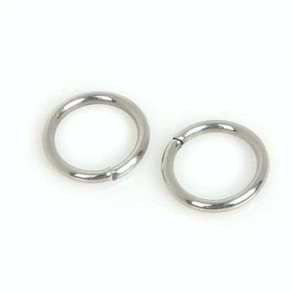 200 Pieces Per Pack Diameter 10mm Diameter 4mm 304 Stainless Steel Round Open Jump Rings