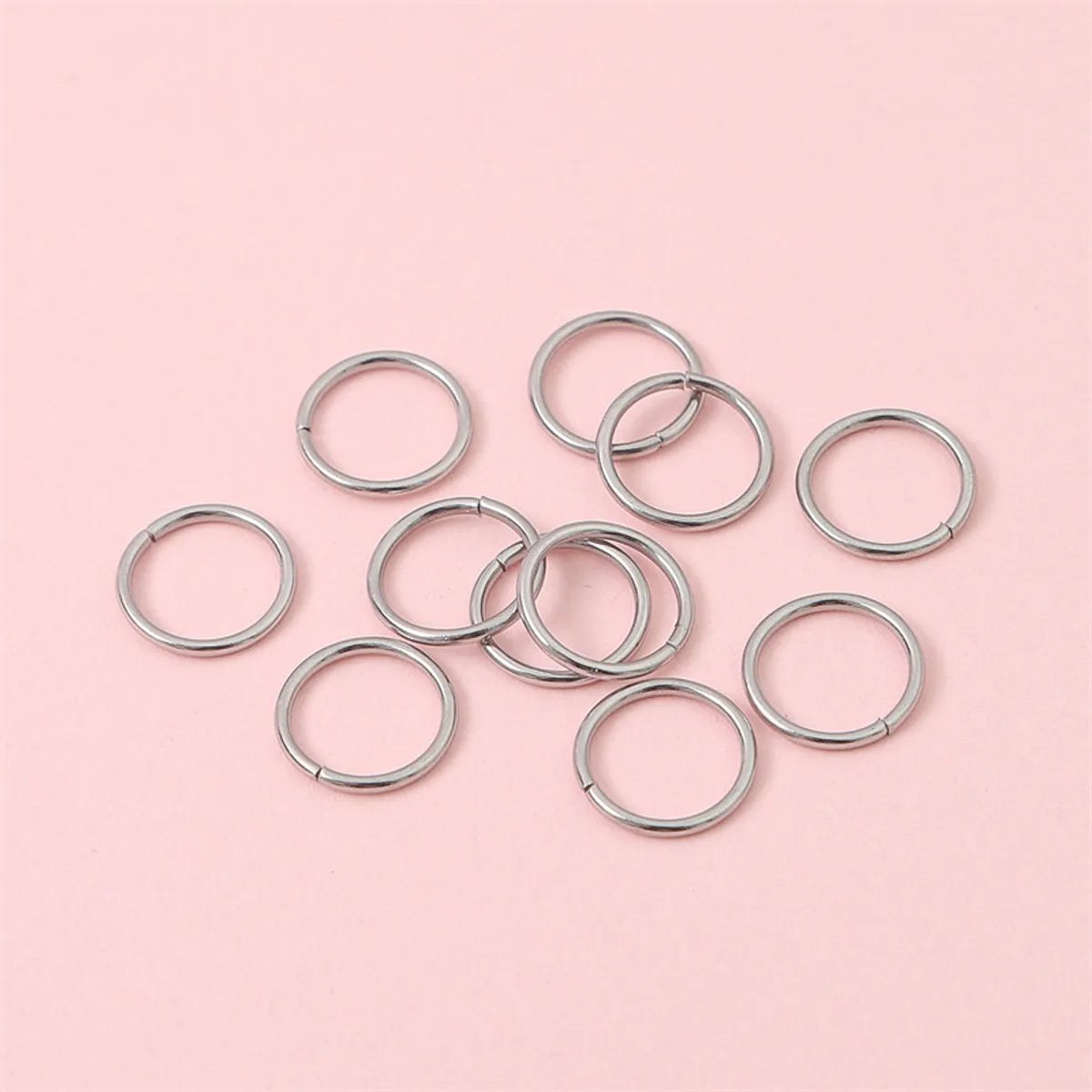 200 Pieces Per Pack Diameter 10mm Diameter 4mm 304 Stainless Steel Round Open Jump Rings