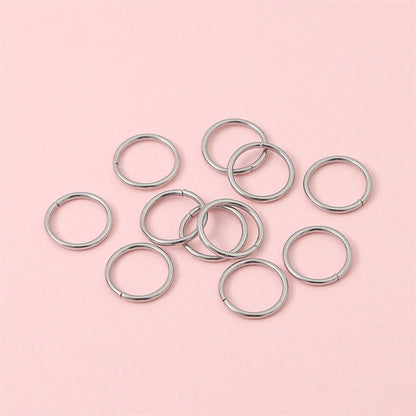 200 Pieces Per Pack Diameter 10mm Diameter 4mm 304 Stainless Steel Round Open Jump Rings