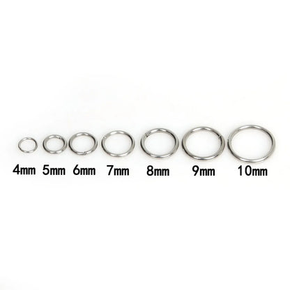 200 Pieces Per Pack Diameter 10mm Diameter 4mm 304 Stainless Steel Round Open Jump Rings