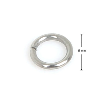 200 Pieces Per Pack Diameter 10mm Diameter 4mm 304 Stainless Steel Round Open Jump Rings