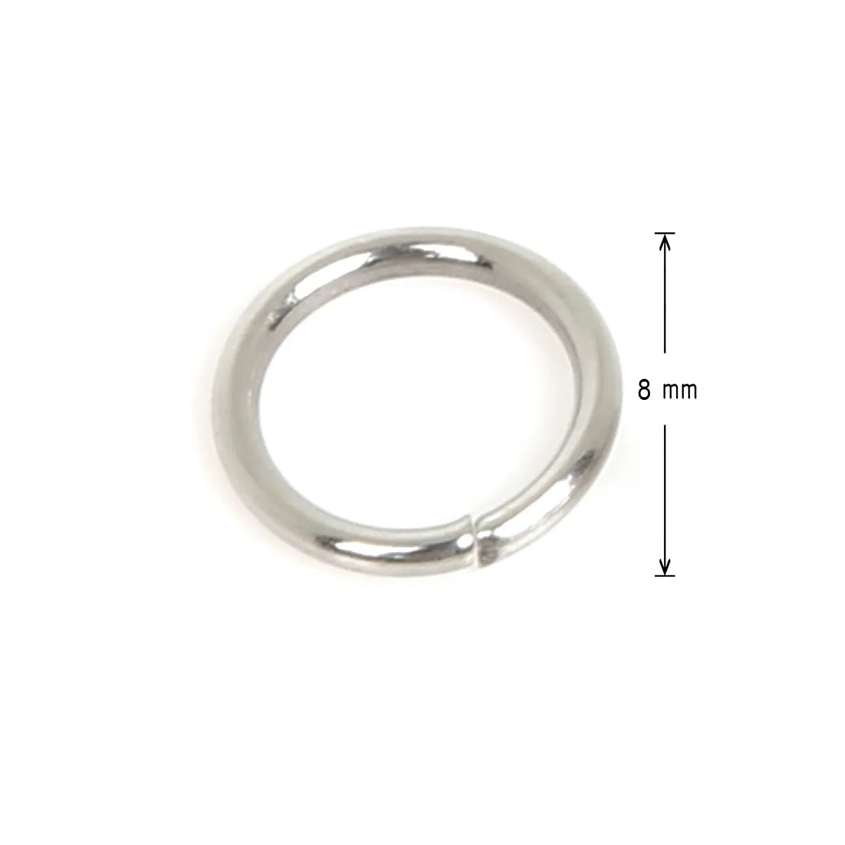 200 Pieces Per Pack Diameter 10mm Diameter 4mm 304 Stainless Steel Round Open Jump Rings