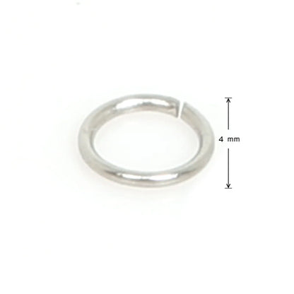 200 Pieces Per Pack Diameter 10mm Diameter 4mm 304 Stainless Steel Round Open Jump Rings