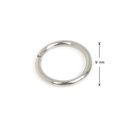 200 Pieces Per Pack Diameter 10mm Diameter 4mm 304 Stainless Steel Round Open Jump Rings