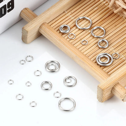 200 Pieces Per Pack Diameter 7 Mm Diameter 8mm Diameter 9mm 304 Stainless Steel Solid Color Polished Broken Ring