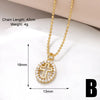 201 Stainless Steel Copper 18K Gold Plated Inlay Human Cross Heart Shape Zircon Pendant Necklace