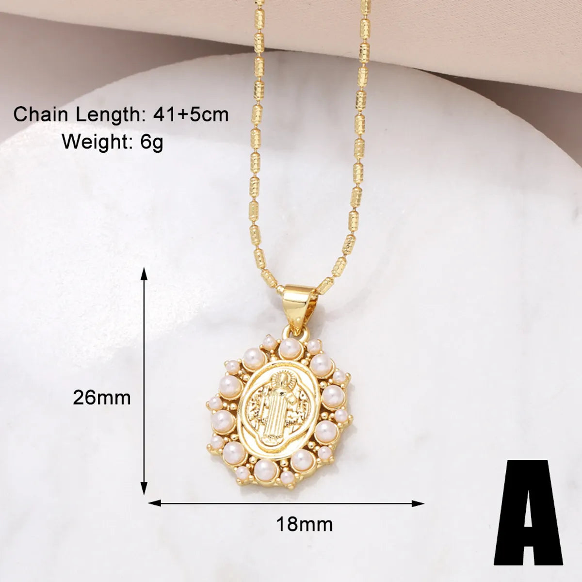 201 Stainless Steel Copper 18K Gold Plated Vintage Style Modern Style Simple Style Plating Inlay Portrait Heart Shape Zircon Pendant Necklace