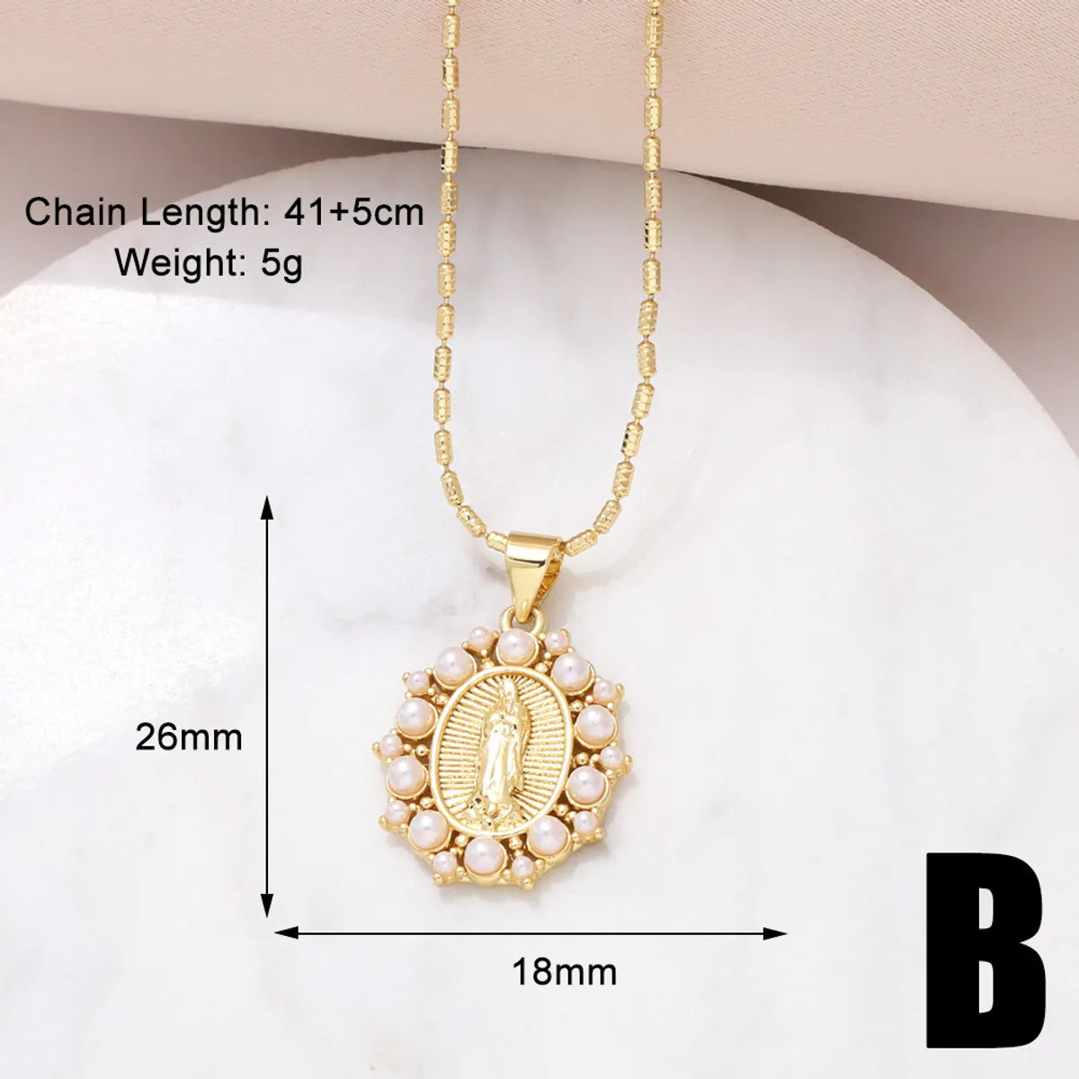 201 Stainless Steel Copper 18K Gold Plated Vintage Style Modern Style Simple Style Plating Inlay Portrait Heart Shape Zircon Pendant Necklace