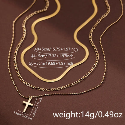 201 Stainless Steel Copper Cross Necklace