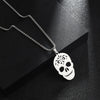 Wholesale Jewelry Hip-Hop Round Life Tree Skull 201 Stainless Steel 18K Gold Plated Hollow Out Pendant Necklace