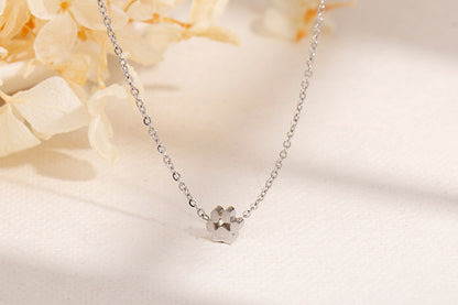 Simple Style Korean Style Animal Paw Print Titanium Steel Plating Bracelets Earrings Necklace