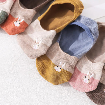 New Bunny Color Matching Invisible Breathable Thin Women'S Socks