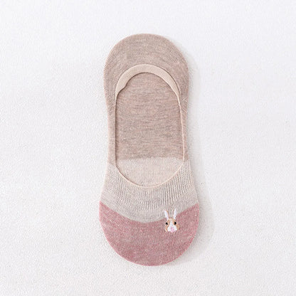 New Bunny Color Matching Invisible Breathable Thin Women'S Socks