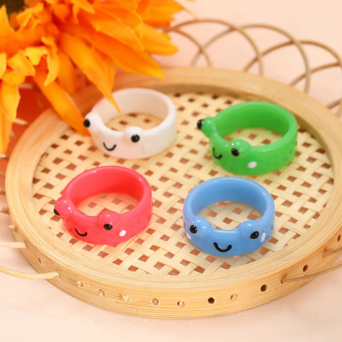 New Creative Simple Korean Cute Cartoon Frog Ring Women's Tail Ring