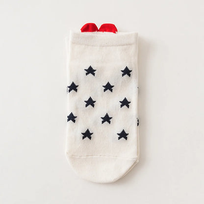 Socks Female Back Heel Small Heart Design Cotton Short Women'S Socks