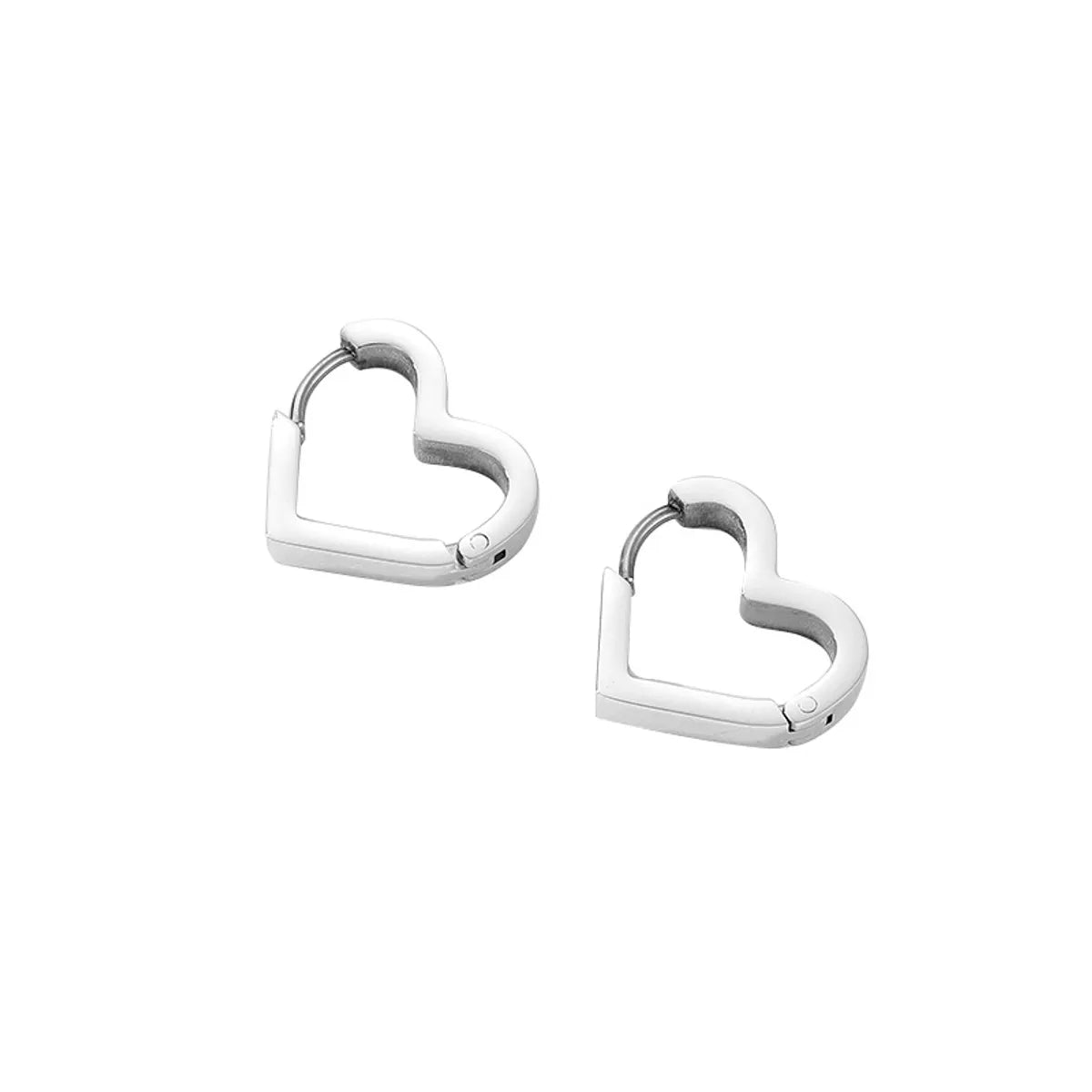 New Fashion Simple Heart-shaped Stainless Steel Earrings